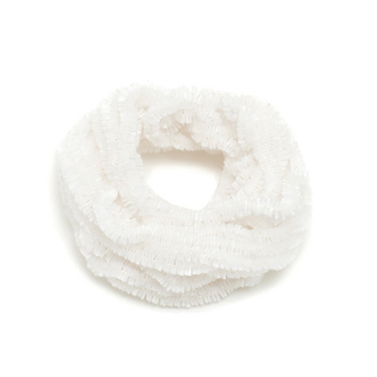 Au Ver a Soie Silk Chenille Blanc