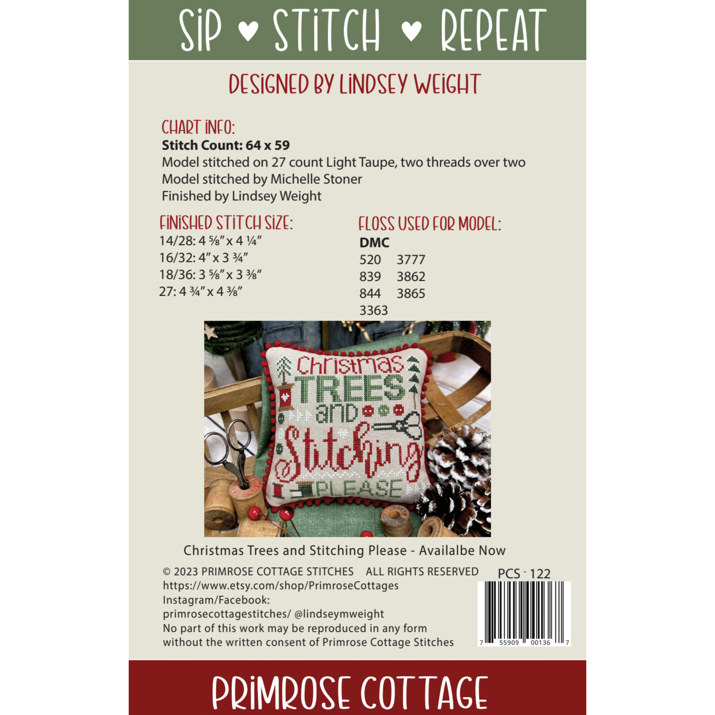 Sip Stitch Repeat Pattern