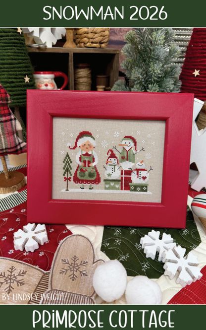 Snowman 2026 Pattern by Primrose Cottage Stitches