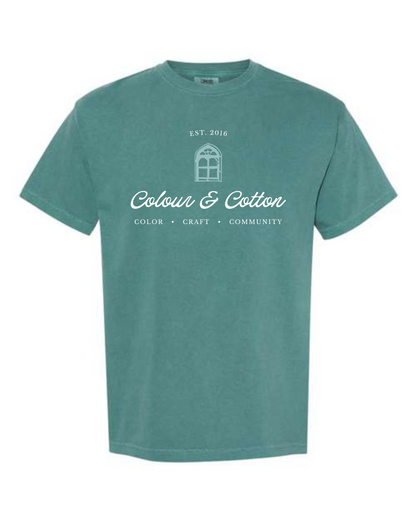 Colour and Cotton Shirt Emerald Teal