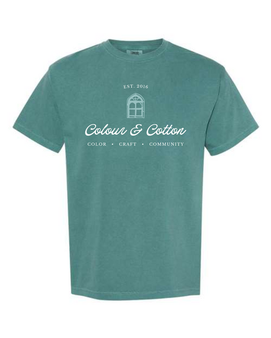 Colour and Cotton Shirt Emerald Teal