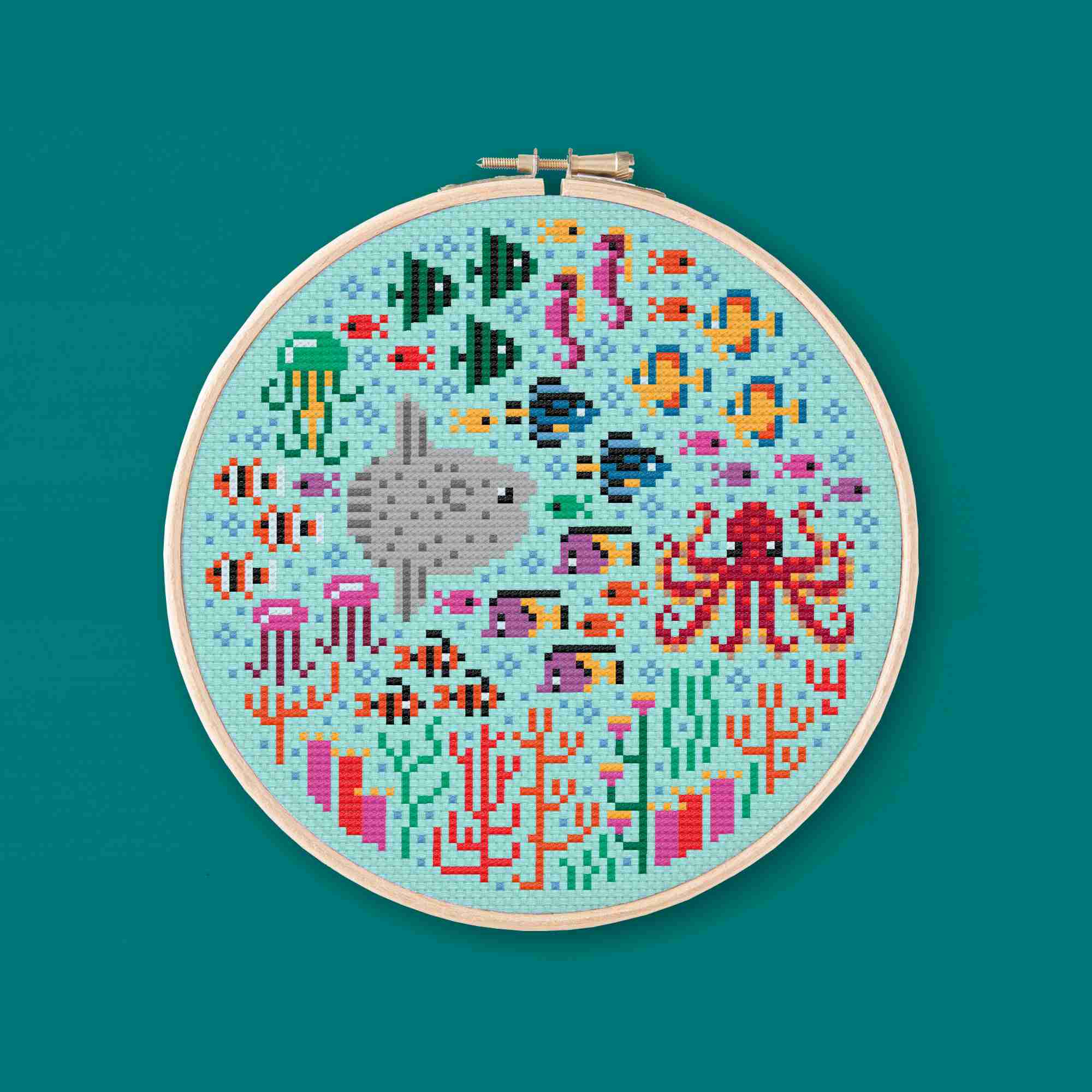 Mario Ocean Pattern Mini Ocean 1 Pattern – Colour and Cotton