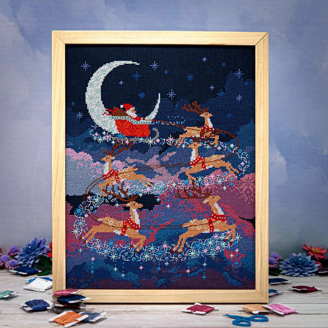 Santa's Moonlit Ride Pattern