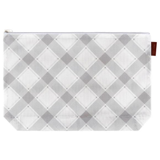 Charcoal Plaid Project Bag 11" x 16"
