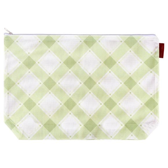 Olive Plaid Project Bag 11" x 16"