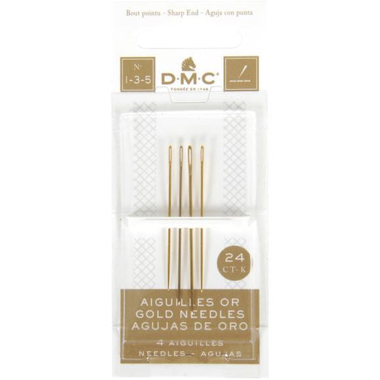 DMC Gold Embroidery Needles Size 1-3-5