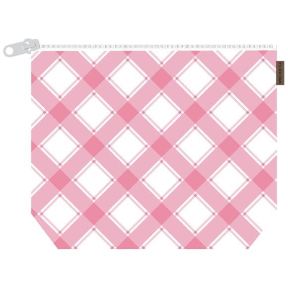 Peony Plaid Project Bag 11" x 16"