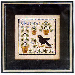 Blossoms and Blackbirds Pattern