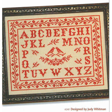 Birds & Berries Antique Alphabet Pattern