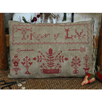 Token Of Love Redwork Sampler Pattern