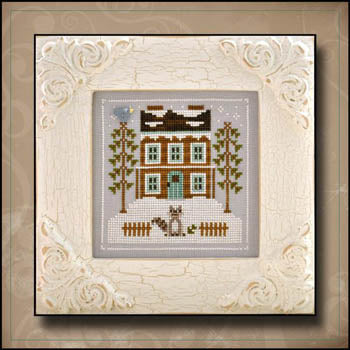 Frosty Forest 1-Raccoon Cabin Pattern