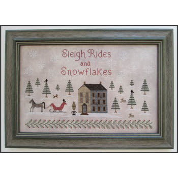 Sleigh Rides And Snowflakes Pattern