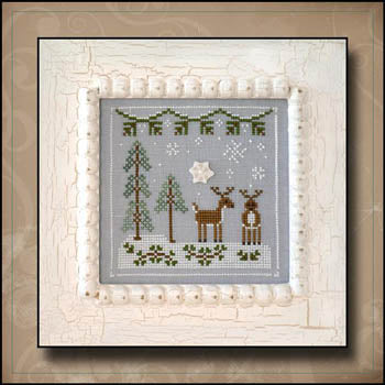 Frosty Forest 8-Snowy Reindeer Pattern