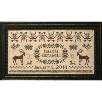 Honeysuckle Birth Sampler Pattern