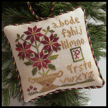 Sampler Tree Potted Poinsettia Pattern