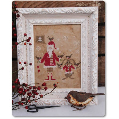 Santa And The Little Birds Pattern