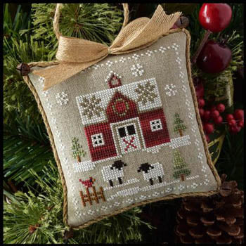 Farmhouse Christmas 1 Little Red Barn Pattern