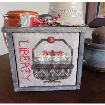 Basket Of Red, White And Blue Pattern