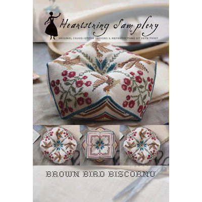 Brown Bird Biscornu Pattern