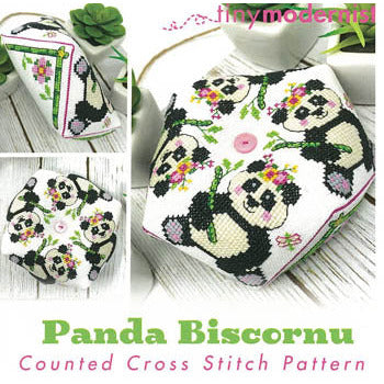 Panda Biscornu - March Pattern