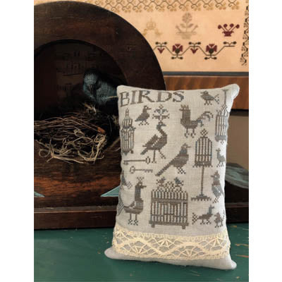 Antique Birds & Cages Pattern