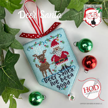Deer Santa Secret Santa Pattern