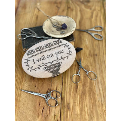 I Will Cut You Scissor Book Pattern Pattern