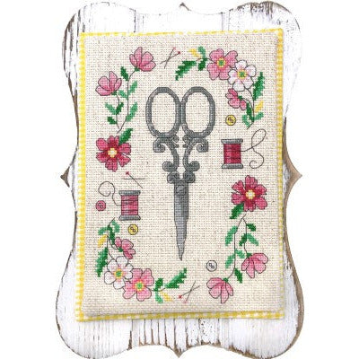 Scissors With Flowers Pattern