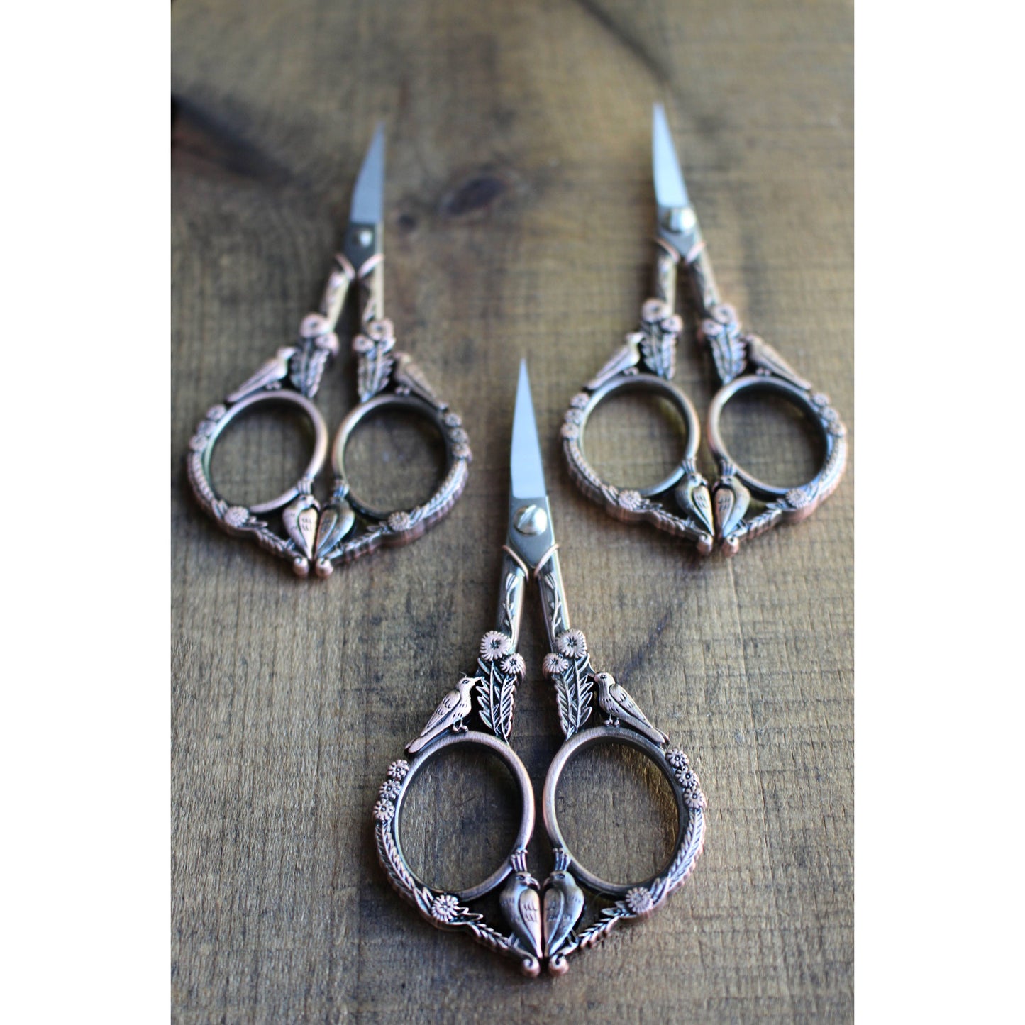 Feathered Friends Antique Copper Scissors