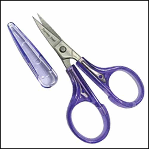 Curved Lavender Cotton Candy 3.5" Embroidery Scissors