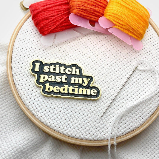 I Stitch Past My Bedtime Magnetic Enamel Needle Minder