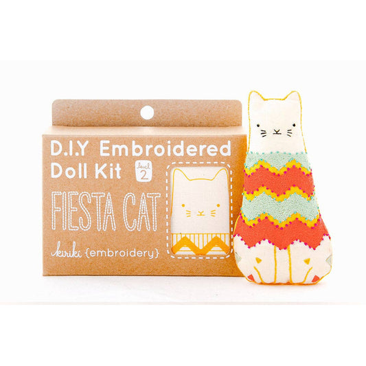 Fiesta Cat Plush Embroidery Kit