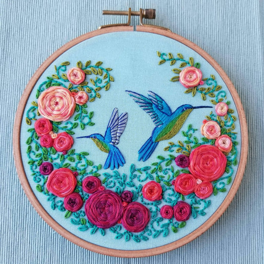 Summer Hummingbird Embroidery Kit