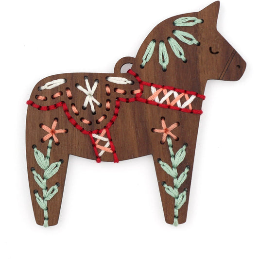 Dala Horse Stitched Ornament Kit