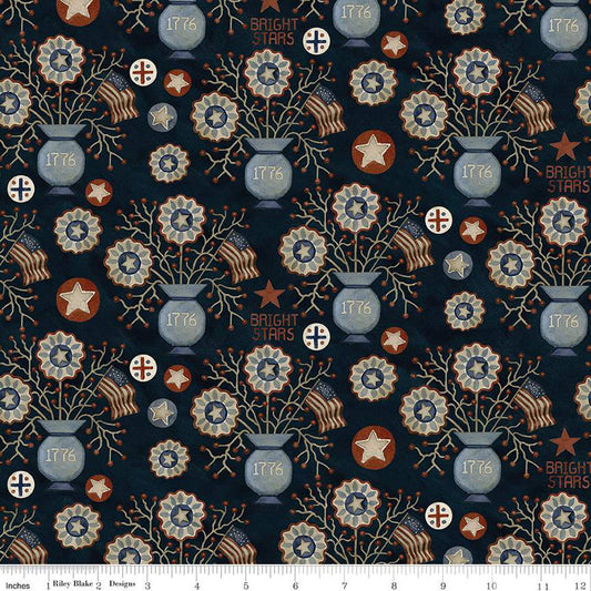 Bright Stars Vases Navy by Teresa Kogut