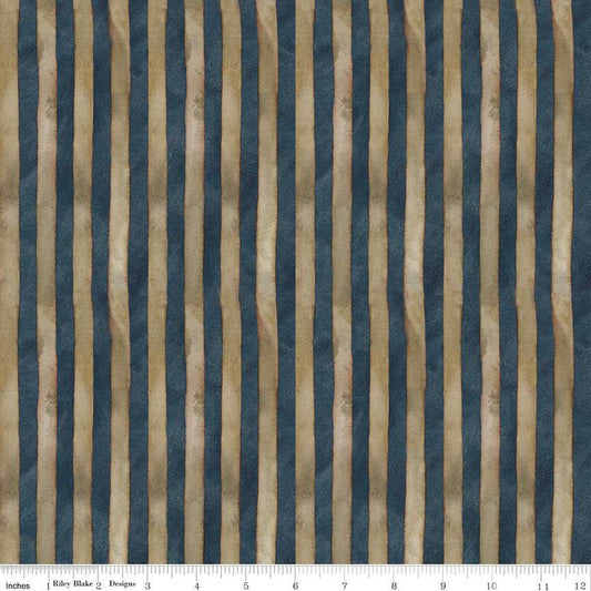 Bright Stars Stripes Blue by Teresa Kogut