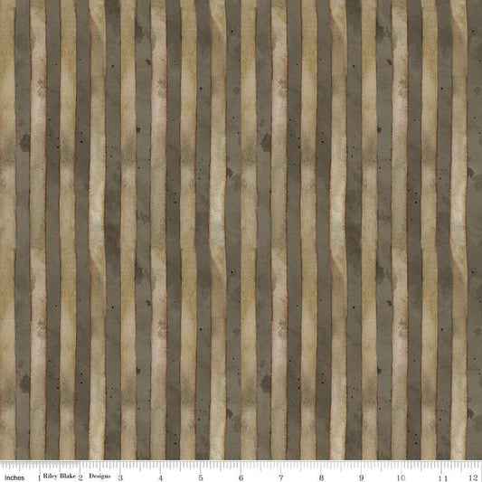 Bright Stars Stripes Greige by Teresa Kogut