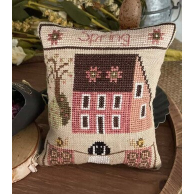 Seasonal Saltbox House Spring Pattern