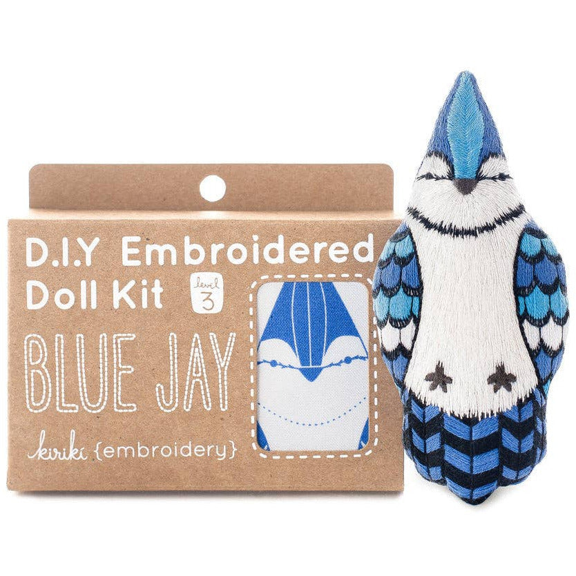 Blue Jay Plush Embroidery Kit