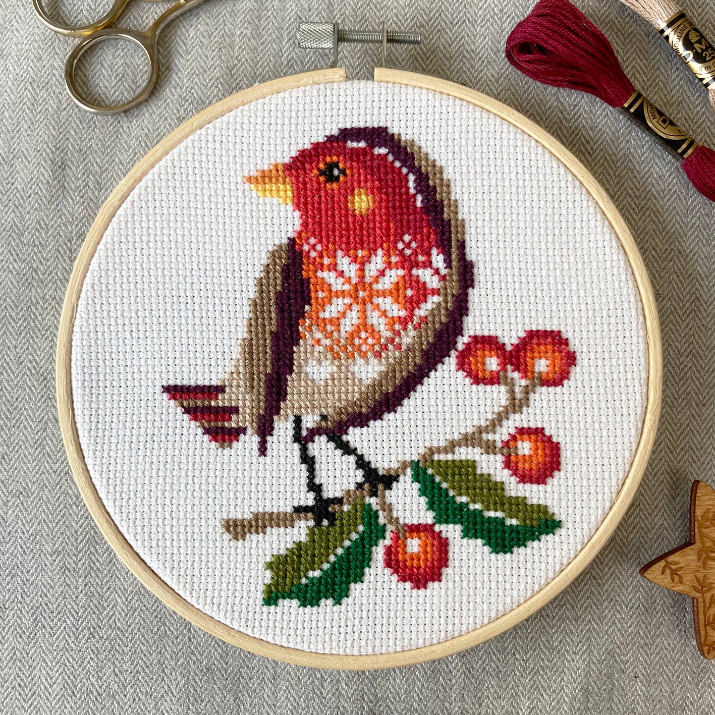 Rockin Robin Cross Stitch Kit