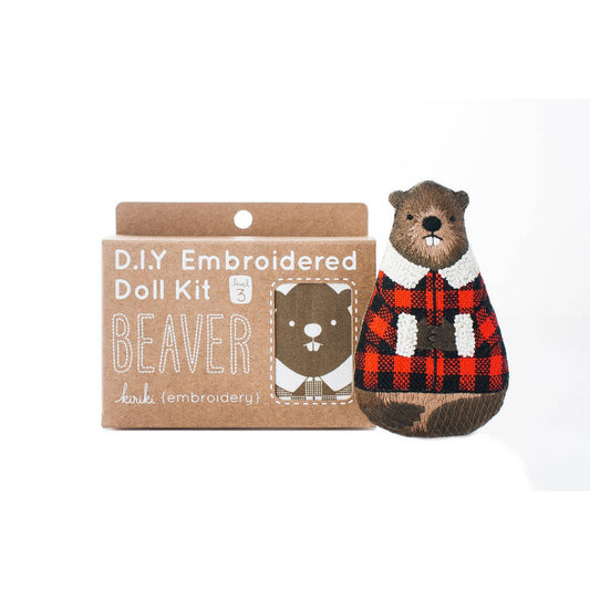 Beaver Plush Embroidery Kit