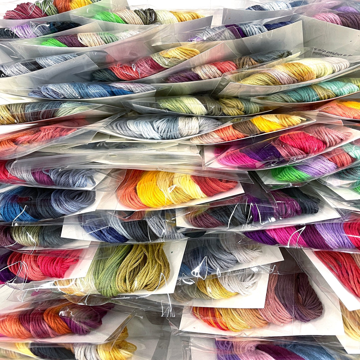 Grab Bag Hand Dyed Threads by Colour and Cotton