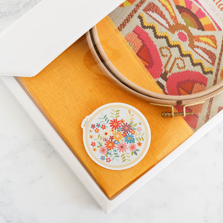 Stitchy Stickers Floral Hoop